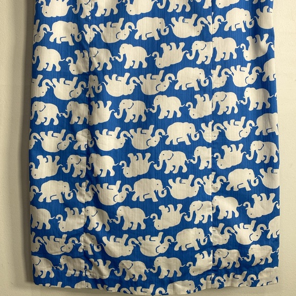 Lilly Pulitzer Elephant Print Dress Cotton Resort - Picture 4 of 12